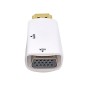 Adaptateur HDMI Mâle vers VGA Femelle Audio Vidéo Câble Convertisseur 1080P Blanc