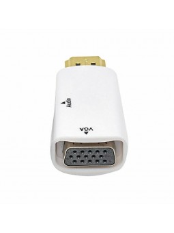 Adaptateur HDMI Mâle vers VGA Femelle Audio Vidéo Câble Convertisseur 1080P Blanc