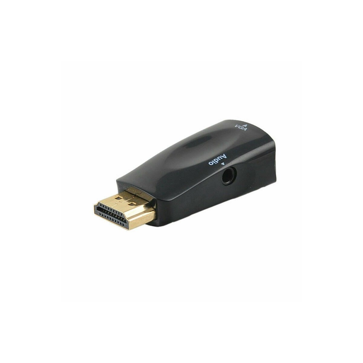 Adaptateur HDMI Mâle vers VGA Femelle Audio Vidéo Câble Convertisseur 1080P Noir