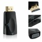 Adaptateur HDMI Mâle vers VGA Femelle Audio Vidéo Câble Convertisseur 1080P Noir Adaptateur HDMI Mâle vers VGA Femelle Audio Vidéo Câble Convertisseur 1080P Noir