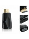 Adaptateur HDMI Mâle vers VGA Femelle Audio Vidéo Câble Convertisseur 1080P Noir