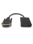 Adaptateur DVI-D 24+1 broches mâle vers VGA 15 broches femelle câble actif