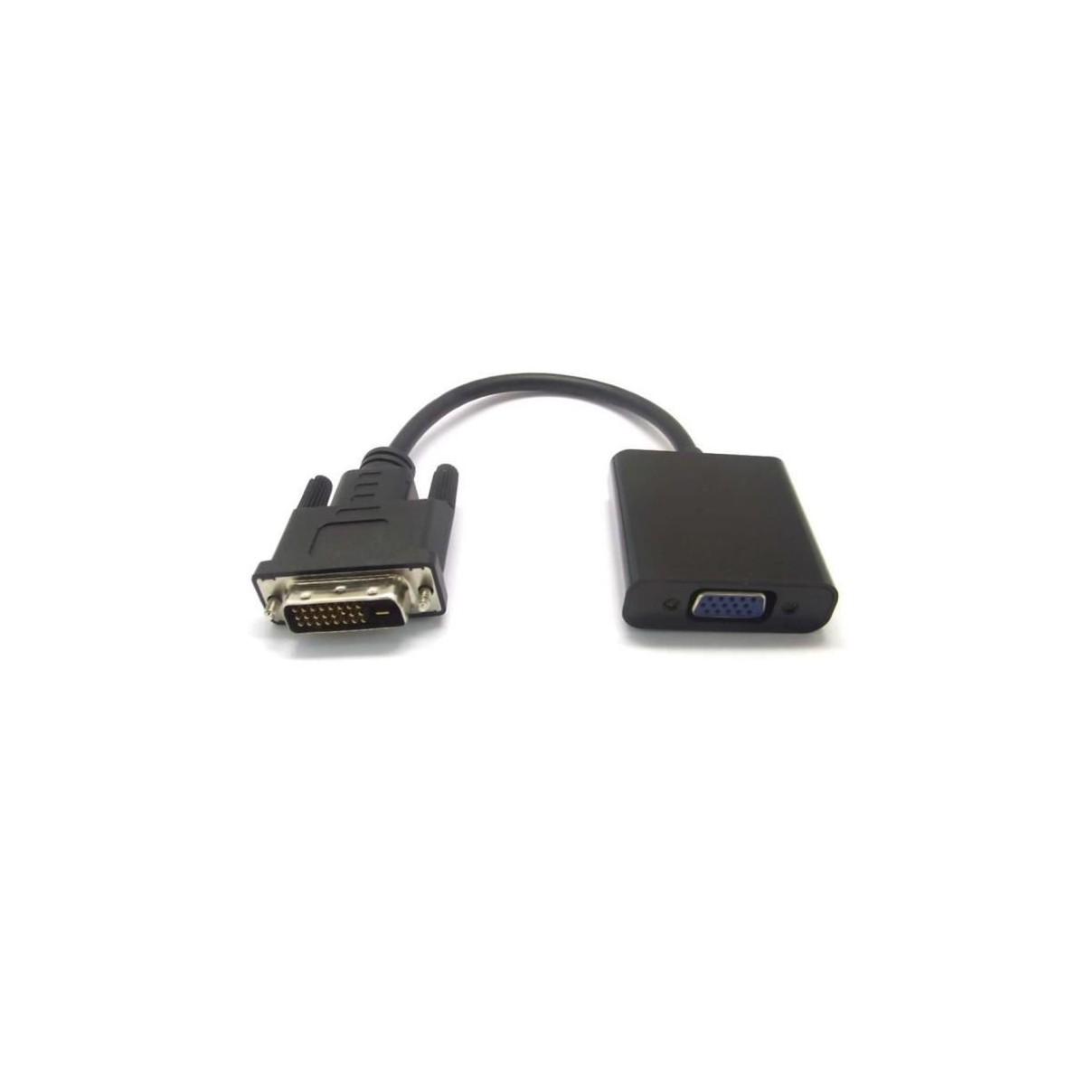 Adaptateur DVI-D 24+1 broches mâle vers VGA 15 broches femelle câble actif