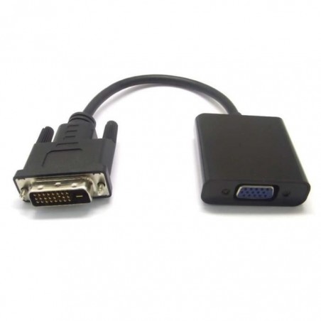 Adaptateur DVI-D 24+1 broches mâle vers VGA 15 broches femelle câble actif