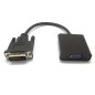 Adaptateur DVI-D 24+1 broches mâle vers VGA 15 broches femelle câble actif Adaptateur DVI-D 24+1 broches mâle vers VGA 15 broches femelle câble actif