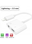 Adaptateur Jack 3.5mm casque audio & Chargeur pour iPhone Blanc