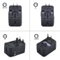 Chargeur Adaptateur de Voyage Universel, US EU UK AU avec 2 USB Ports