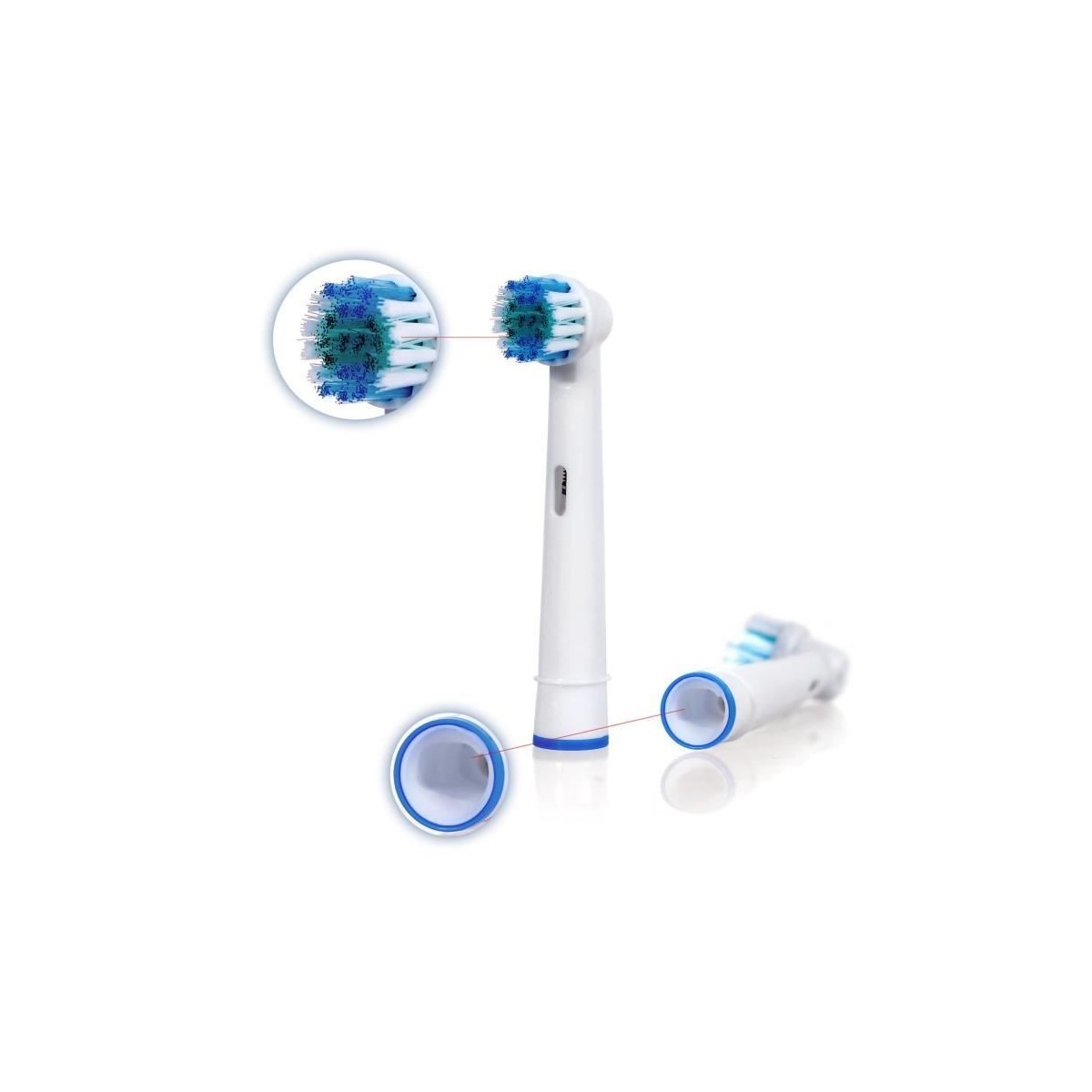 4 Têtes de remplacement pour brosse à dents Oral B Precision Clean/Flexisoft (SB-17A)