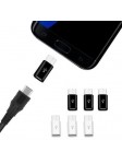 6x Adaptateurs Micro USB vers USB C - Connecteur Universel Micro USB Femelle vers USB 3.1 Type C Mâle (3 Blanc, 3 Noir)