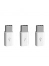 3x Adaptateurs Micro USB vers Type-c Blanc