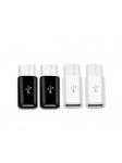 4x Adaptateurs Micro USB vers USB C (2 Blanc, 2 Noir)