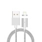 Câble Pour iPhone Magnétique Argent Nylon Tressé pour iPhone Câble Pour iPhone Magnétique Argent Nylon Tressé pour iPhone
