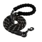 Laisse noir pour Chien en Nylon Réglable Solide de Haute Qualité Réfléchissant 1,5 m Corde Grands ou Moyens Chiens