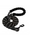 Laisse noir pour Chien en Nylon Réglable Solide de Haute Qualité Réfléchissant 1,5 m Corde Grands ou Moyens Chiens