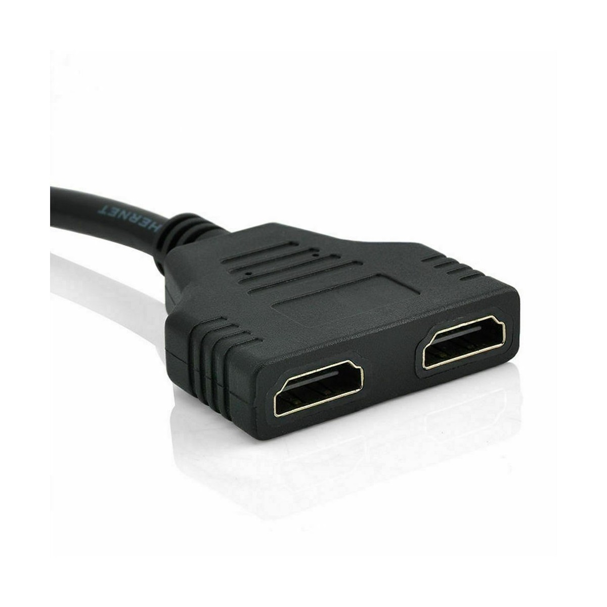 Adaptateur 2 ports Cable HDMI 1080P Gold 3D FULL HD