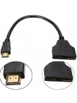 Adaptateur 2 ports Cable HDMI 1080P Gold 3D FULL HD