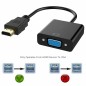 HDMI vers VGA 1080P Plaqué d'or Mâle à Femelle Câble Adaptateur Convertisseur Hd HDMI vers VGA 1080P Plaqué d'or Mâle à Femelle Câble Adaptateur Convertisseur Hd