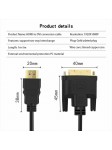 Câble HDMI High Speed Connecteur HDMI - DVI-D 24+1p Mâle  1.8m Noir