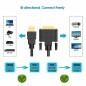 Câble HDMI High Speed Connecteur HDMI - DVI-D 24+1p Mâle 1.8m Noir