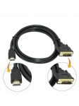 Câble HDMI High Speed Connecteur HDMI - DVI-D 24+1p Mâle  1.8m Noir