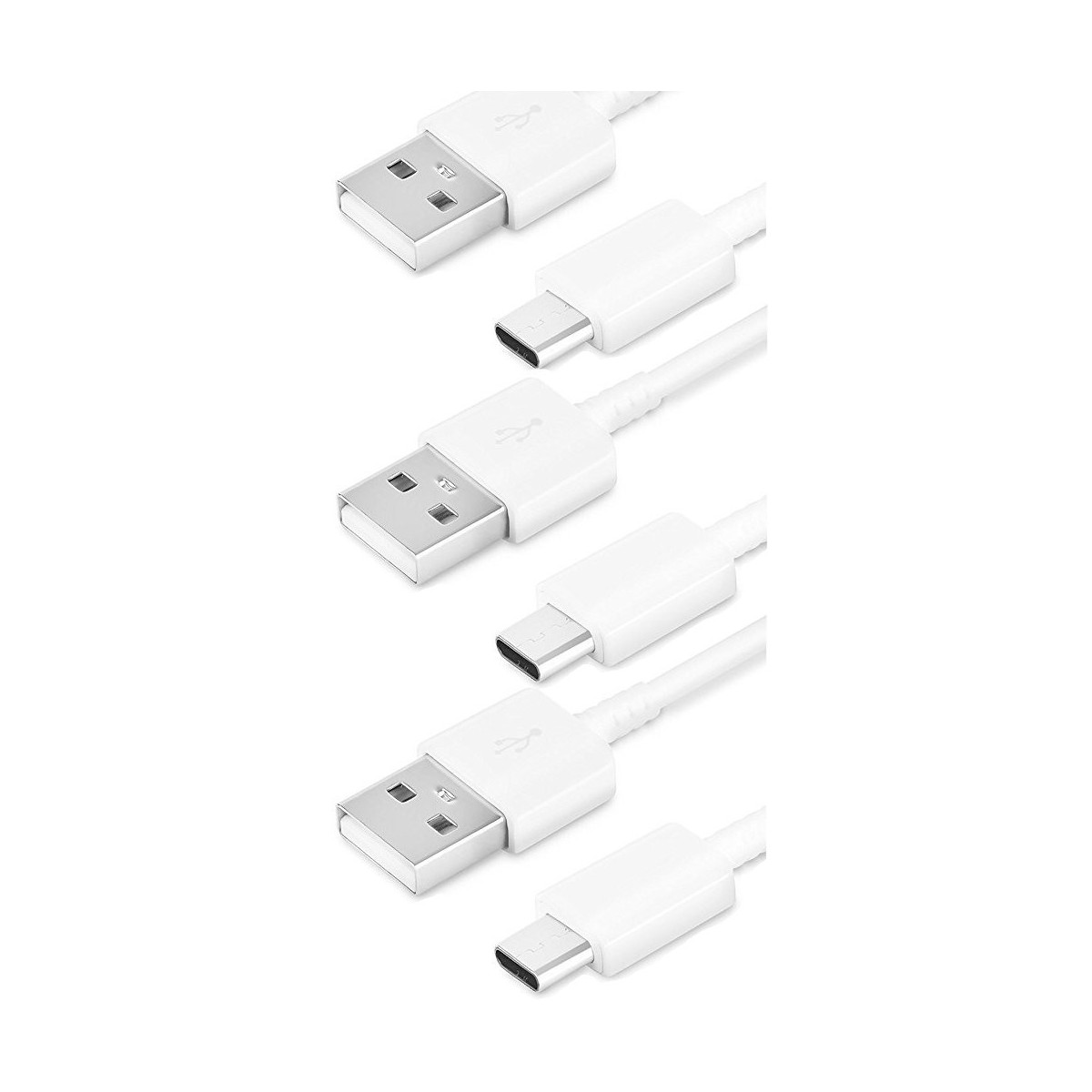 3x Câbles USB Type-C Chargeur pour Samsung Galaxy Blanc