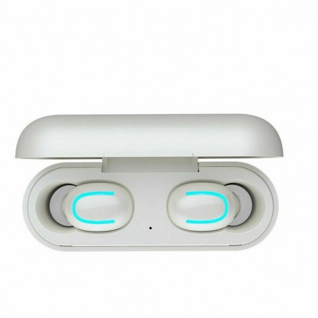 Écouteurs-boutons Blanc stéréo sans fil pour écouteurs mobiles Bluetooth V5.0 avec MIC