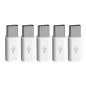 5x Adaptateurs Micro USB vers Type-c Blanc 5x Adaptateurs Micro USB vers Type-c Blanc