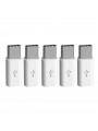 5x Adaptateurs Micro USB vers Type-c Blanc