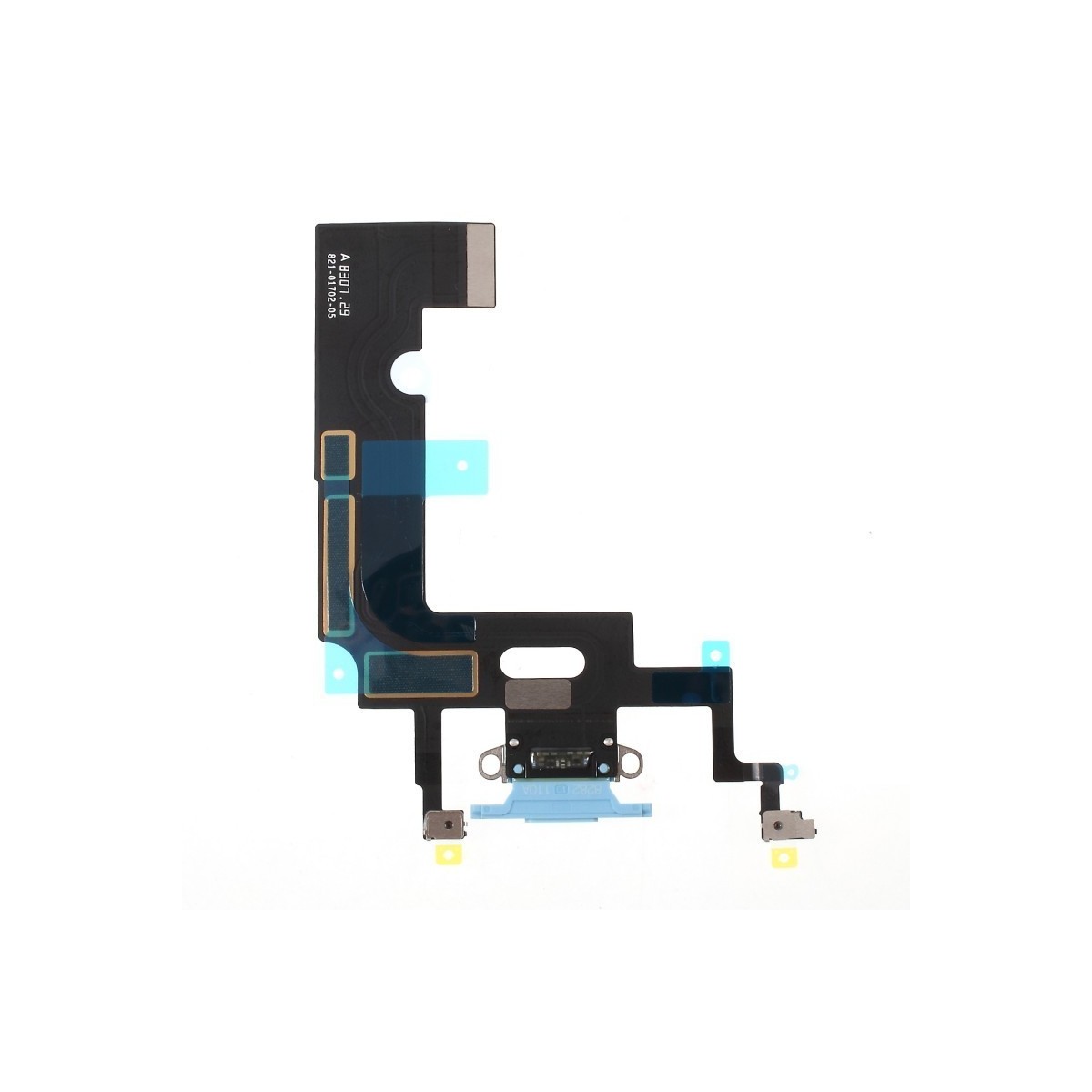 Nappe connecteur port de charge charging flex pour iPhone Xr Bleu