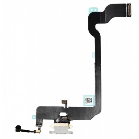 Nappe connecteur port de charge charging flex pour iPhone Xs Argent