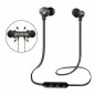 Écouteurs Noir Bluetooth Sans Fil Stéréo Casque Sport Magnétique Sans Fil