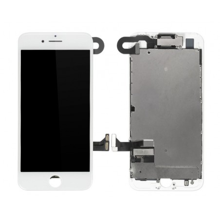 BLOC LCD POUR IPHONE 8 BLANC ASSEMBLÉ VITRE TACTILE + ECRAN LCD SANS OUTILS