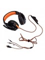 Casque Orange Réglable anti-bruit du jeux pour ordinateur Apple PS3 KOTION EACH G2000