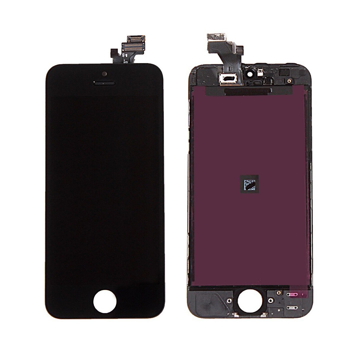 ECRAN LCD RETINA VITRE TACTILE SUR CHASSIS IPHONE 5 NOIR