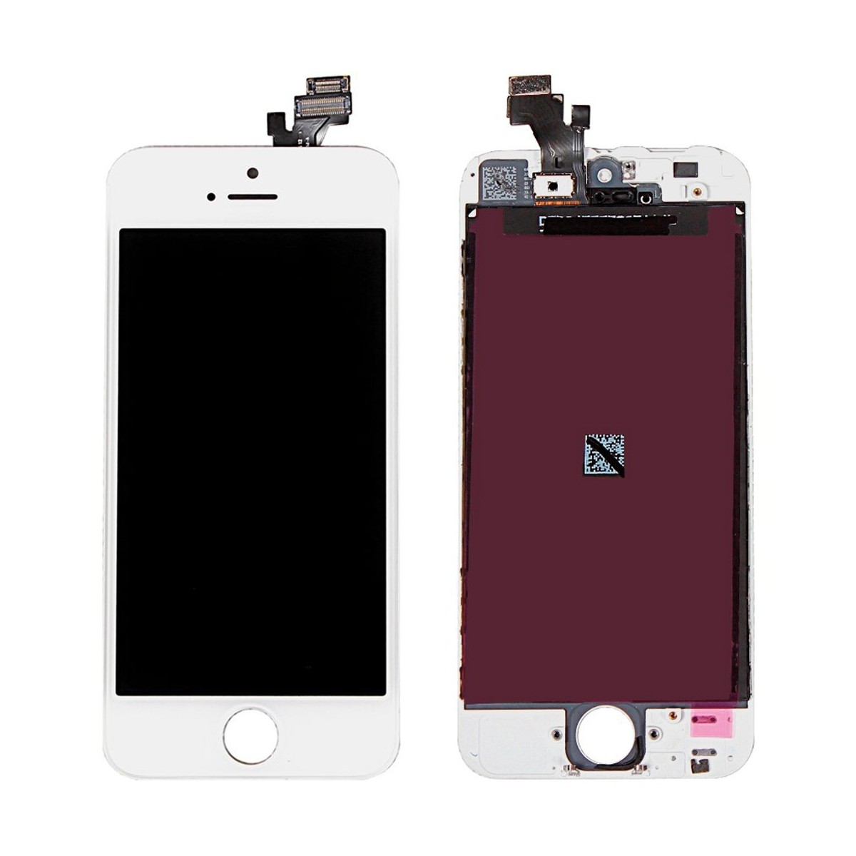 ECRAN LCD RETINA VITRE TACTILE SUR CHASSIS IPHONE 5 BLANC
