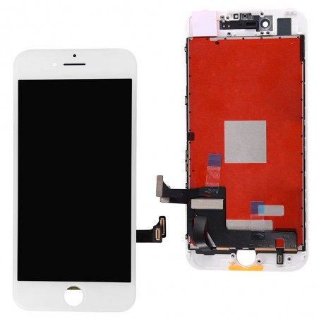 ECRAN LCD POUR IPHONE 7 PLUS BLANC + VITRE TACTILE SUR CHASSIS SANS OUTILS