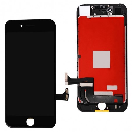 ECRAN LCD POUR IPHONE 7 PLUS NOIR + VITRE TACTILE SUR CHASSIS SANS OUTILS