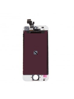 ECRAN LCD RETINA VITRE TACTILE SUR CHASSIS IPHONE 5 BLANC