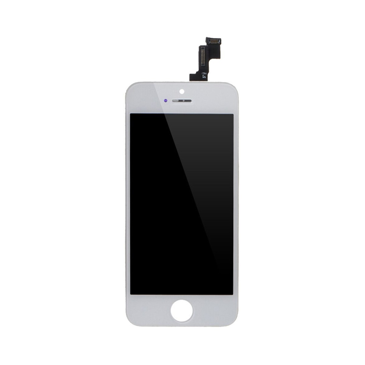 ECRAN LCD RETINA + VITRE TACTILE COMPLET SUR CHASSIS IPHONE 5S/SE BLANC