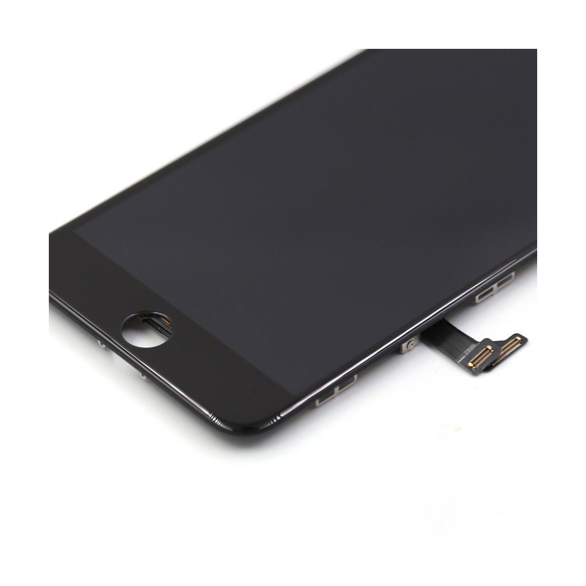 ECRAN LCD POUR IPHONE 8 PLUS NOIR NU + VITRE TACTILE SUR CHASSIS SANS OUTILS