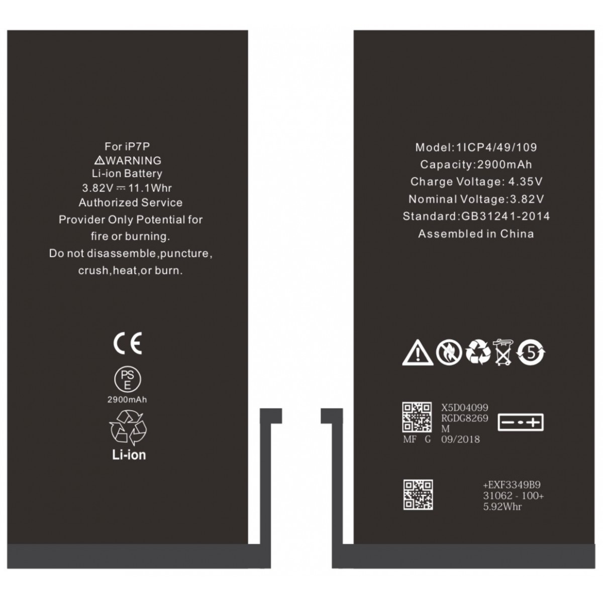 BATTERIE INTERNE NEUVE DE REMPLACEMENT POUR IPHONE 7 PLUS SANS OUTILS