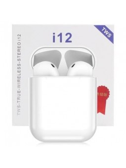Écouteurs blanc sans fil bluetooth TWS i12