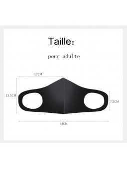 Masque Noir Unisexe en soie glacée anti-poussière