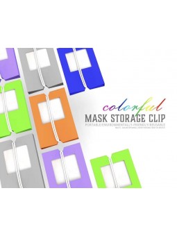 5 Boîtes de Rangement pour Masque Clip Anti-poussière en Plastique