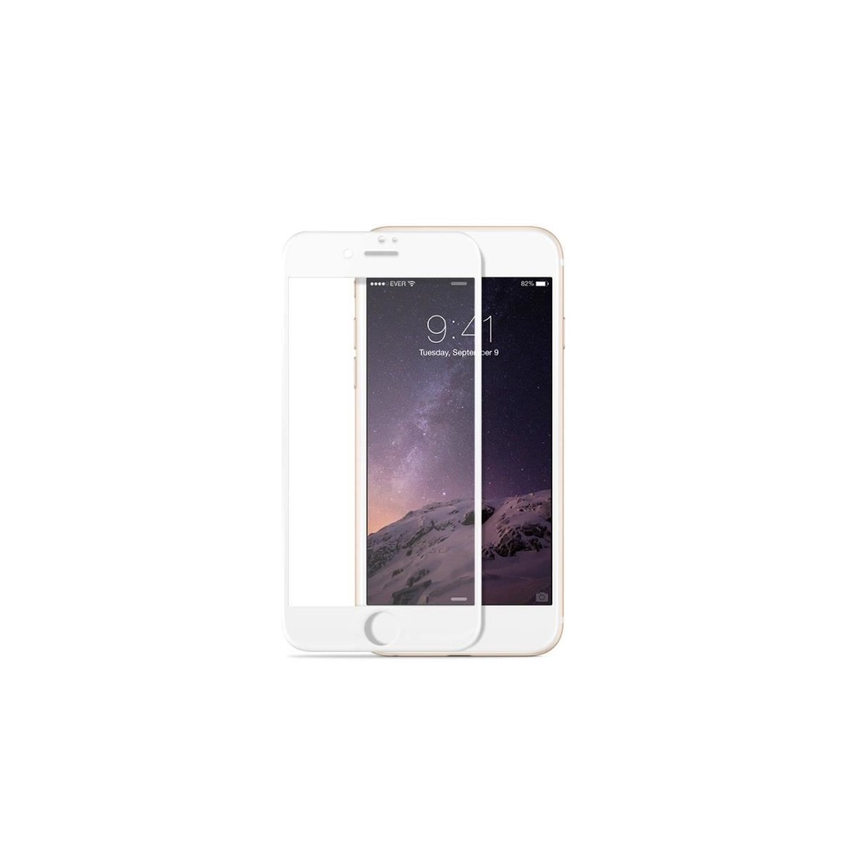 Verre Trempé intégral 4D Blanc Pour iPhone 7+ / 8+ Recouvre à 100% la face avant