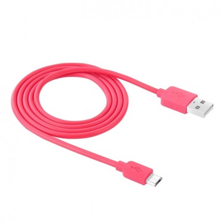 Câble chargeur HAWEEL 1m Micro usb Rose