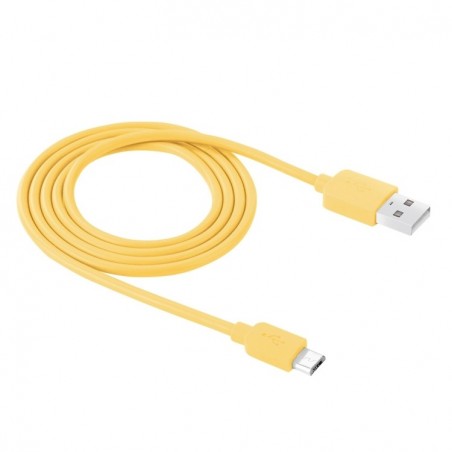 Câble chargeur HAWEEL 1m Micro usb Jaune