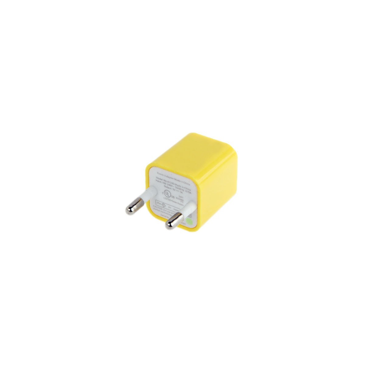 Chargeur Secteur USB pour iPhone Jaune Chargeur Secteur USB pour iPhone Jaune
