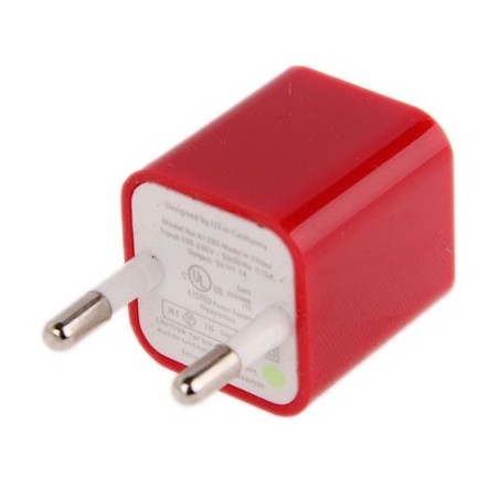Chargeur Secteur USB pour iPhone Rouge