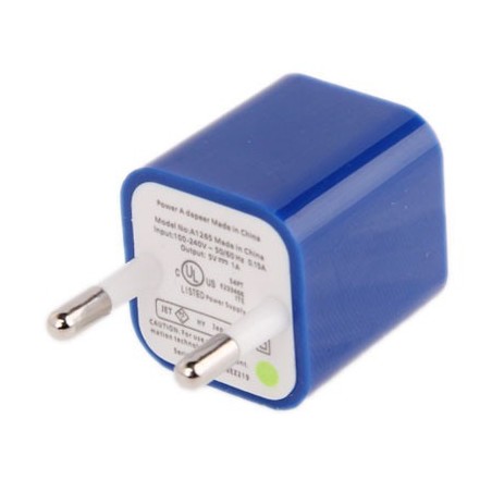 Chargeur Secteur USB pour iPhone Foncé Bleu